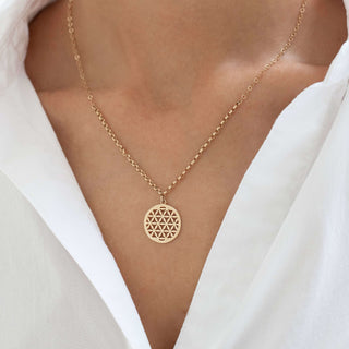 Yaşam Çiçeği 14 Ayar Altın Kolye