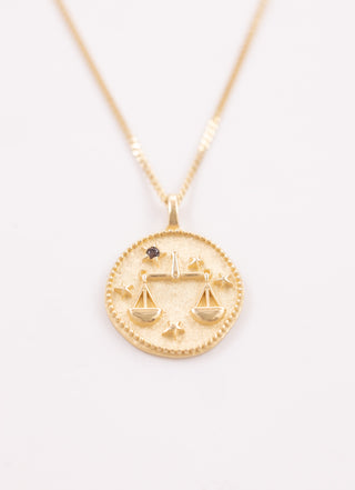 Vintage Terazi Burcu 14 Ayar Altın Kolye