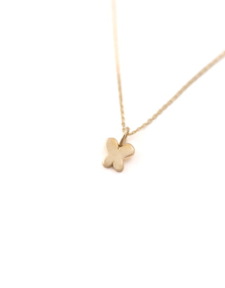 Zarif Minimal Yonca 14 Ayar Altın Kolye