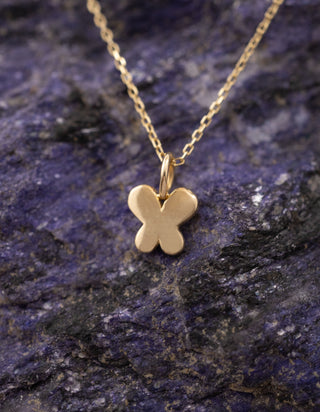 Zarif Minimal Yonca 14 Ayar Altın Kolye