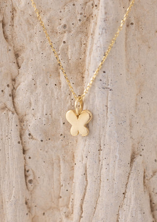 Zarif Minimal Yonca 14 Ayar Altın Kolye