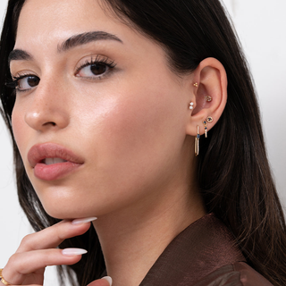 Mist Alba Safir Pırlanta Küpe