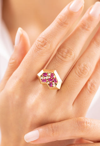 Baget Taşlı Kalp Yüzük