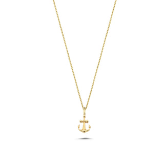 Denizin Ruhu Altın Çapa 14 Ayar Altın Kolye