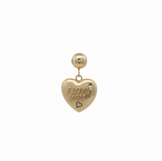 I Love You Charm 14 Ayar Altın Kolye Ucu