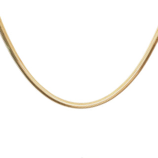Dolgun Form Balıksırtı 50 cm 14 Ayar Altın Zincir Kolye