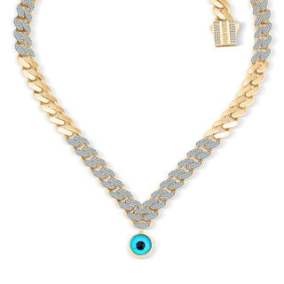 Altın Taşlı Göz Bebeğim Kolye