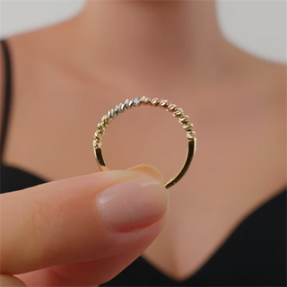 Altın Top Top Yarımtur Yüzük