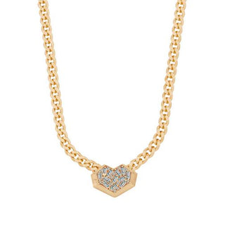 Ema Baget Taşlı Kalp Gurmet 14 Ayar Altın Set