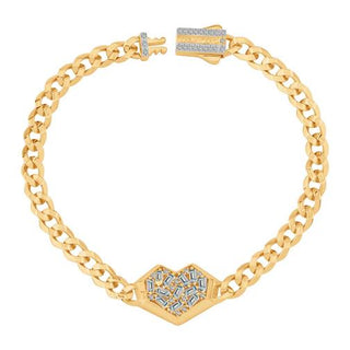 Ema Baget Taşlı Kalp Gurmet 14 Ayar Altın Set