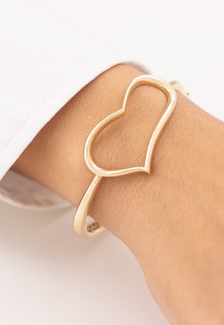 Cetaş Eterna Zarif Kalp 14 Ayar Altın Kelepçe