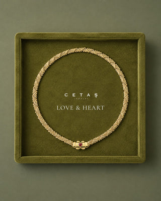 Cetaş Love & Heart 14 Ayar Altın Kolye