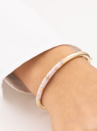 Cetaş Pembe Mineli 14 Ayar Altın Kelepçe