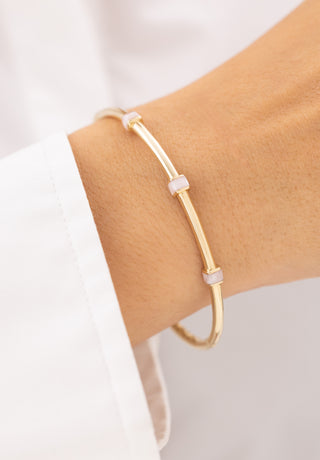 Cetaş Üçlü Mineli 14 Ayar Altın Kelepçe