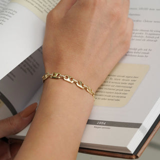 Taşlı Tasarım 14 Ayar Altın Bileklik