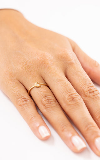 Gecenin Işığı Ay 14 Ayar Altın Yüzük