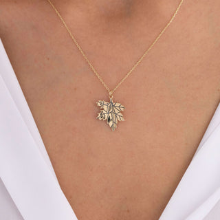 Yaprak 14 Ayar Altın Kolye