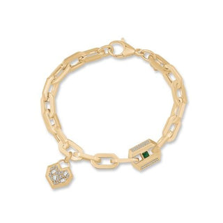 İtalyan Tasarım Baget Taşlı Kalp Bileklik