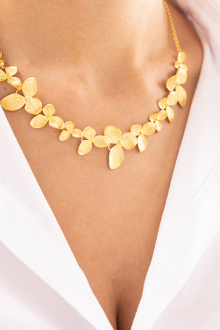 Vintage Çiçek Motifli 14 Ayar Altın Kolye