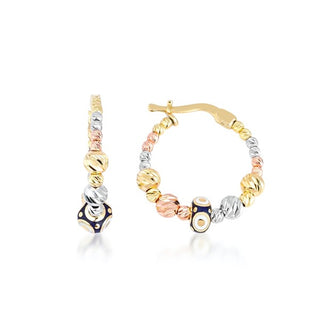 Mavi Mineli Göz Halka Küpe