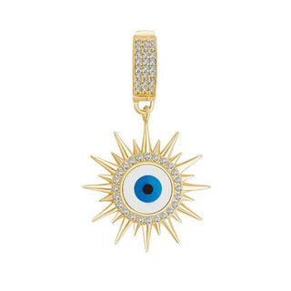 Ema Nazar Boncuklu Güneş 14 Ayar Altın Charm