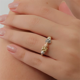 Örme Top Top Altın Yüzük