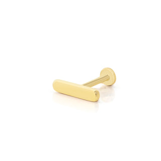 Modern Yuvarlatılmış Bar Tasarım 14 Ayar Altın Piercing