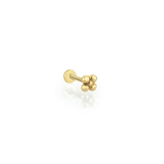 Modern Beş Yuvarlak Detaylı 14 Ayar Altın Piercing