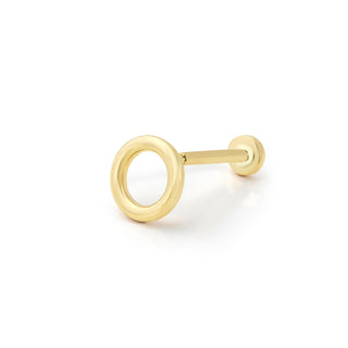 Sade Halka 14 Ayar Altın Piercing