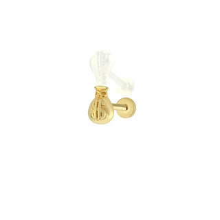Dolar Bag 14 Ayar Altın Piercing