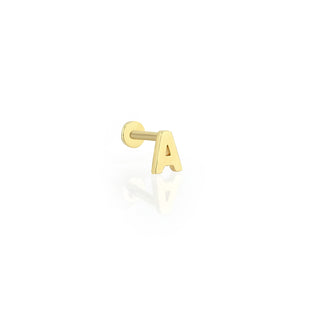 A Harf 14 Ayar Altın Piercing