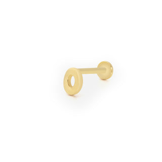 O Harf 14 Ayar Altın Piercing