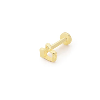 Modern Like Sembolü 14 Ayar Altın Piercing