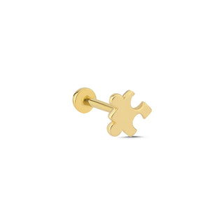 Puzzle Parçası 14 Ayar Altın Piercing