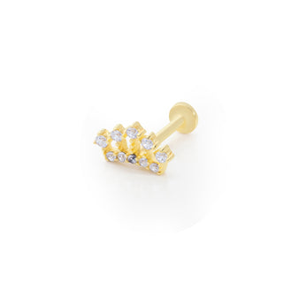 Kraliçe Tacı 14 Ayar Altın Piercing
