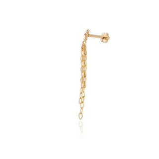Sade Zincir 14 Ayar Altın Piercing