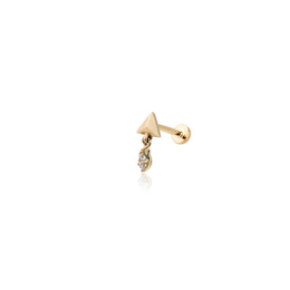 Piramit Işıltısı 14 Ayar Altın Piercing