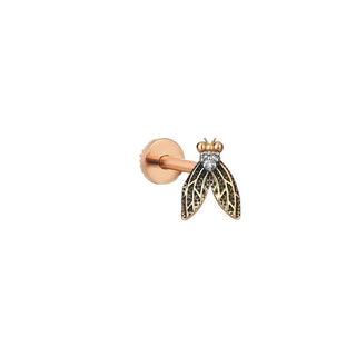 Kraliçe Arı 14 Ayar Rose  Altın Piercing
