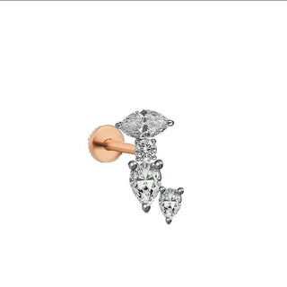 Parıltı Yağmuru 14 Ayar Altın Piercing