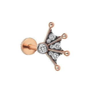 Kraliyet Işıltısı 14 Ayar Rose Altın Piercing