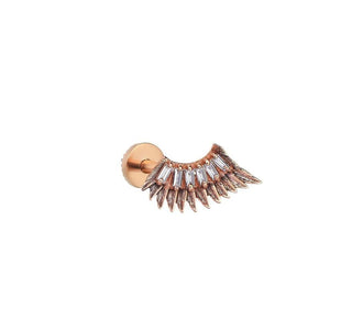 Vintage Kanat 14 Ayar Rose Altın Piercing