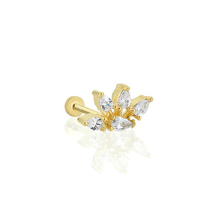 Lotus Işığı 14 Ayar Altın Piercing