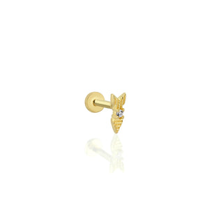 Petek Işıltısı 14 Ayar Altın Piercing