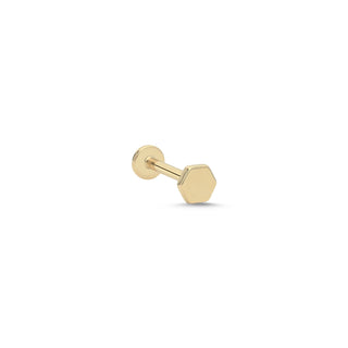Altıgen Form 14 Ayar Altın Piercing