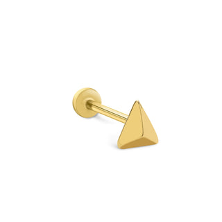 Sade Piramit 14 Ayar Altın Piercing