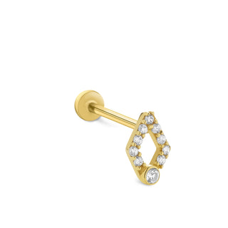 Şekil Işığı 14 Ayar Altın Piercing