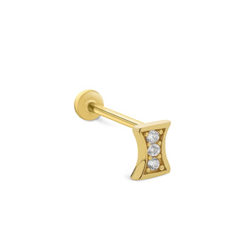 Zaman Sütunu 14 Ayar Altın Piercing