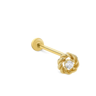 Klasik Dönüş 14 Ayar Altın Piercing