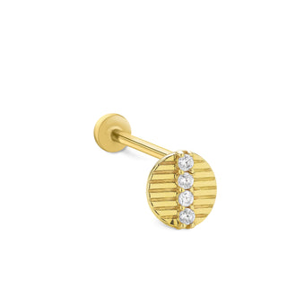 Stil Çizgisi 14 Ayar Altın Piercing
