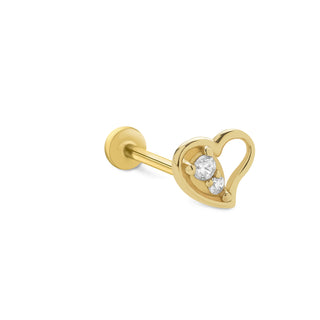 Love Charm 14 Ayar Altın Piercing
